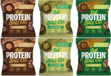 Protein Ball Co rolls out new Stuffed range Pack shots of The Protein Ball Co Stuffed range consisting of Hazelnut & Chocolate, Matcha & Vanilla and Pistachio & Chocolate.