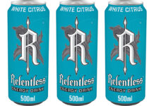 Relentless adds new White Citrus flavour to range Pack shots of Relentless White Citrus 500ml cans.