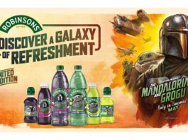 Robinsons unveils new Star Wars flavours Promotional image of the Robinsons Star Wards: The Mandalorian and Grogu movie featuring the film's eponymous characters with bottles of the new variants.