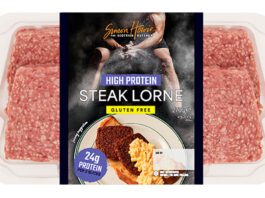 Simon Howie rolls out High Protein Steak Lorne Pack shot of Simon Howie High Protein Steak Lorne.