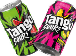 Tango delivers an extra tang with new Sours range Pack shots of Tango Sours Watermelon and Tropical cans.