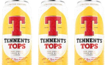 Tennent’s Tops brings the lager top to retail Pack shots of Tennent's Tops cans.