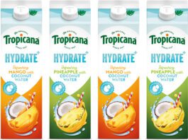 Tropicana taps into functional drinks with Hydrate+ Pack shots of Tropicana Hydrate+ Mango with Coconut Water and Pineapple with Coconut Water.
