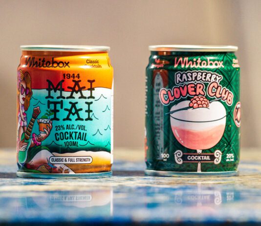 Whitebox Cocktails grows range with Mai Tai and Clover Club Cans of Whitebox Cocktails Mai Tai and Clover Club stand on a mantelpiece.