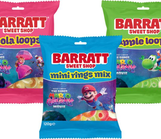 Barratt unveils Super Mario Galaxy collaboration Pack shots of Barrat Sweet Shop Super Mario Galaxy sweets.
