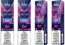 Blu Bar vapes add new Sour Berry flavour Pack shots of Blu Bar Pods Sour Berry and Blu Bar Kit Sour Berry.
