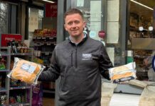 Brownings rolls out to Co-op stores Fraser Gall, sales director at Brownings the Bakers, stands outside the Weymss Bay Co-op store holding Brownings products.
