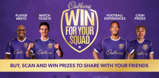 Win For Your Squad with Cadbury football promo Promotional image of the Cadbury Win for Your Squad competition.