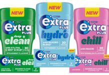 Extra launches premium Extra Plus range Pack shots of Extra Plus single packs and bottle formats.