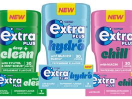 Extra launches premium Extra Plus range Pack shots of Extra Plus single packs and bottle formats.