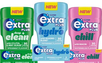 Extra launches premium Extra Plus range Pack shots of Extra Plus single packs and bottle formats.