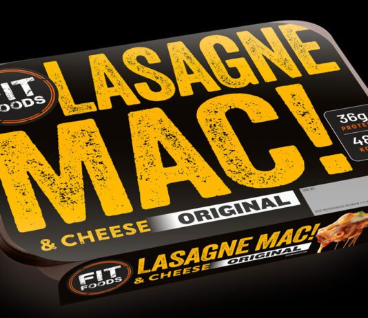 Fit Foods launches Lasagne Mac & Cheese ready meal Pack shot of Fit Foods Lasagne Mac & Cheese.