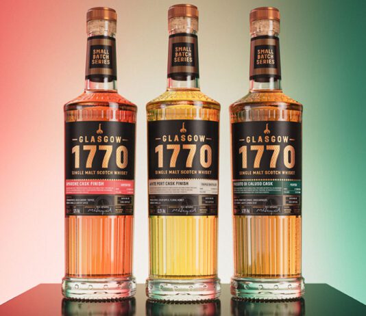 Glasgow 1770 unveils new trio of Small Batch whisky Bottles of Glasgow 1770 Small Batch Series White Port, Amarone and Passito di Caluso.