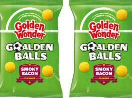 Golden Wonder scores with Goalden Balls launch Pack shots of Golden Wonder Goalden Balls.