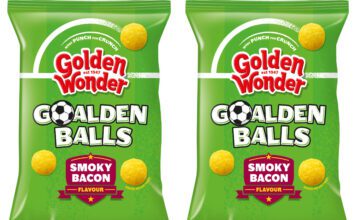 Golden Wonder scores with Goalden Balls launch Pack shots of Golden Wonder Goalden Balls.