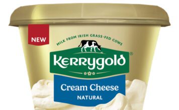 Kerrygold grows in dairy category with new Cream Cheese Pack shot of Kerrygold Cream Cheese.