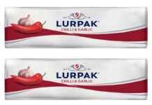 Lurpak expands with new Chilli & Garlic butter Pack shots of Lurpak Chilli & Garlic butter.