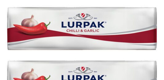 Lurpak expands with new Chilli & Garlic butter Pack shots of Lurpak Chilli & Garlic butter.
