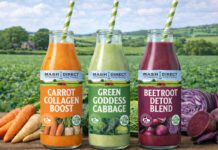 Mash Direct enters chilled drinks category Bottles of Mash Direct drinks stand against a farming background.