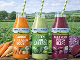 Mash Direct enters chilled drinks category Bottles of Mash Direct drinks stand against a farming background.