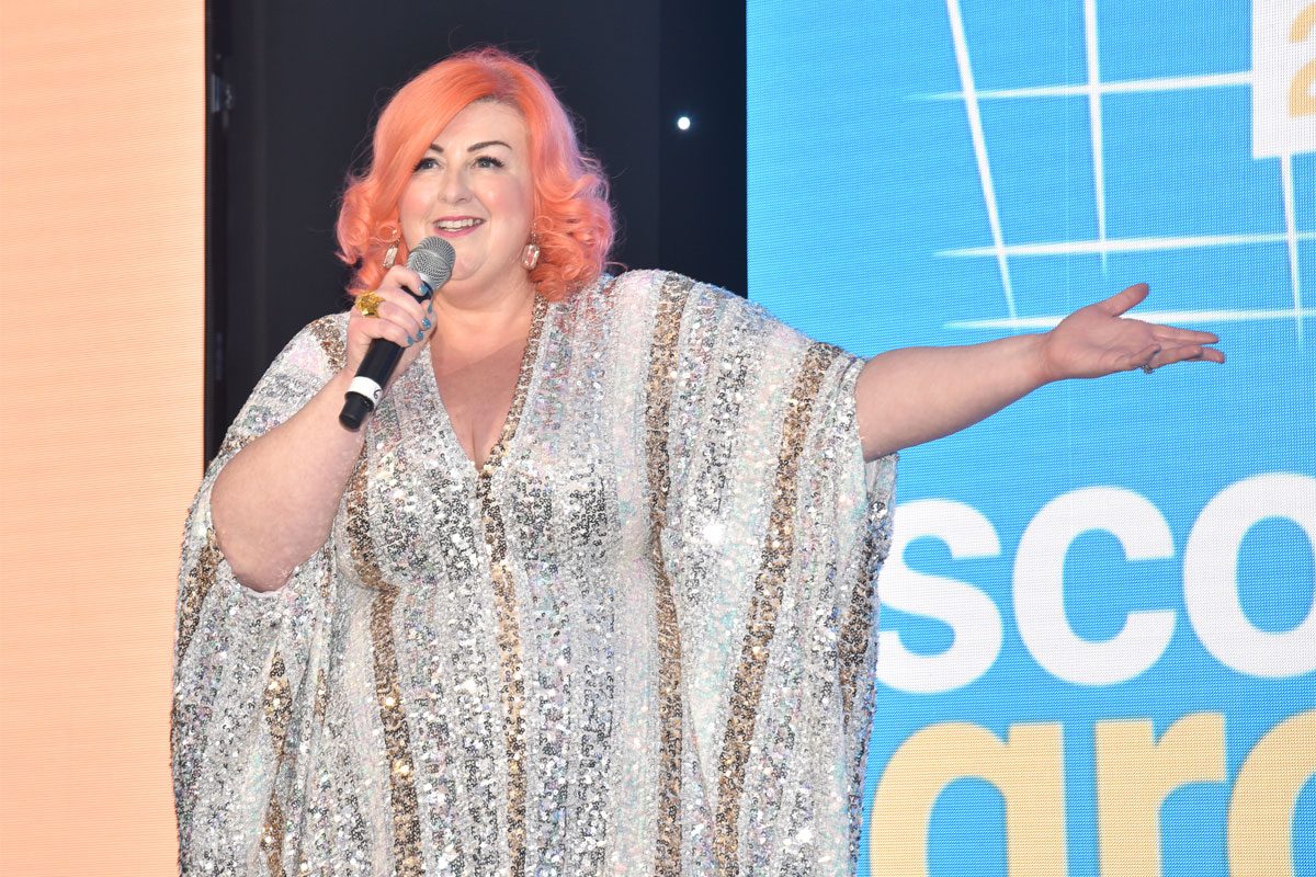 Michelle McManus presenting the Scottish Grocer Awards 2025.