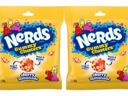 Nerds Gummy Clusters introduces new Cherry Lemonade flavour Pack shots of Nerds Gummy Clusters Cherry Lemonade.