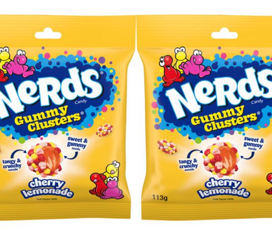 Nerds Gummy Clusters introduces new Cherry Lemonade flavour Pack shots of Nerds Gummy Clusters Cherry Lemonade.