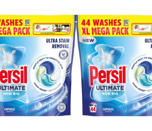 Persil upgrades laundry tablet range Pack shots of Persil Non Bio XL Mega Packs.