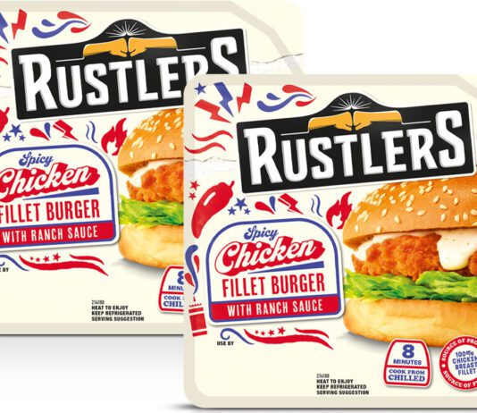 Rustlers taps into demand with Spicy Chicken Burger Pack shots of Rustlers Spicy Chicken Fillet Burger with Ranch Sauce.