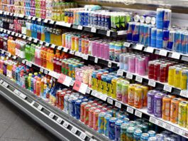 20p deposit value is confirmed for DRS A chilled section featuring a range of soft drinks options.