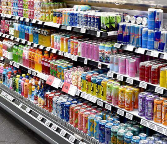 20p deposit value is confirmed for DRS A chilled section featuring a range of soft drinks options.