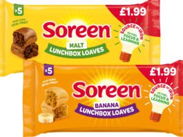 Soreen launches PMP format for Lunchbox Loaves range Pack shots of £1.99 PMP packs of Soreen Malt Lunchbox Loaves and Banana Lunchbox Loaves packs.