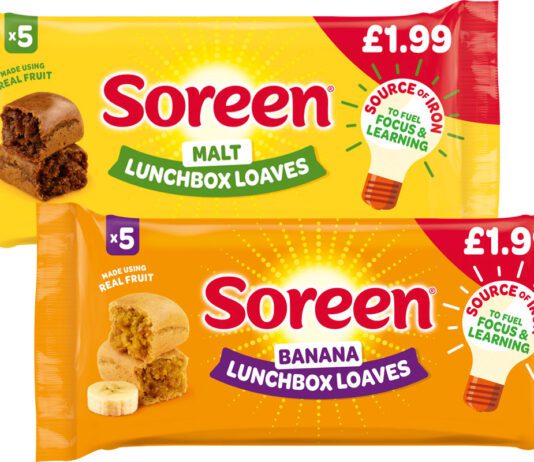 Soreen launches PMP format for Lunchbox Loaves range Pack shots of £1.99 PMP packs of Soreen Malt Lunchbox Loaves and Banana Lunchbox Loaves packs.