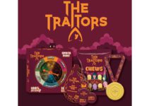 The Traitors confectionery range unveiled Images of The Traitors sweets range with the logo at the top of the image.