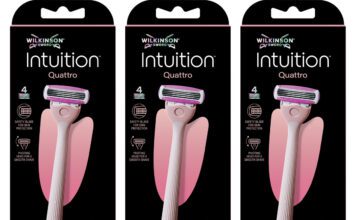 Wilkinson Sword Intuition upgrades Quattro razor for safer shave Pack shots of Wilkinson Sword Intuition Quattro.