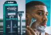 Anthony Joshua fronts Wilkinson Sword campaign A pack of Wilkinson Sword Quattro 4 stands at a sink in the image on the left as Anthony Joshua shave his face with the razor in the image on the right.