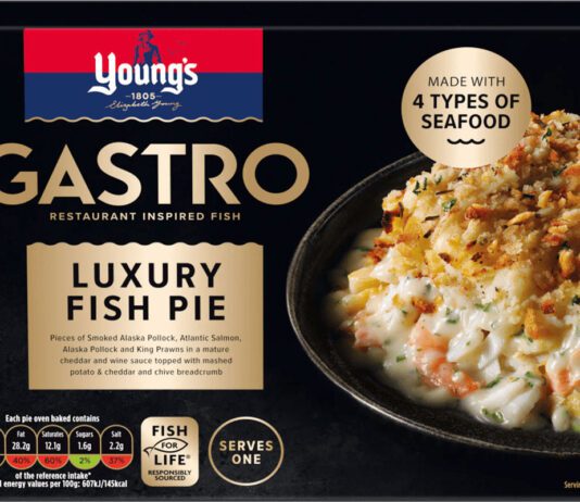 Young’s launches premium Gastro Luxury Fish Pie Pack shot of Young's Gastro Luxury Fish Pie.