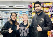 Ali’s Nisa supports global dreams for young dancer Staff members from Ali's Nisa in Royston stand with Mirren King.