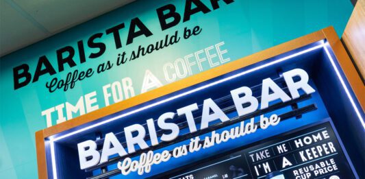 Barista Barr app launches across Spar stores A Barista Bar set up inside a Spar Scotland store.