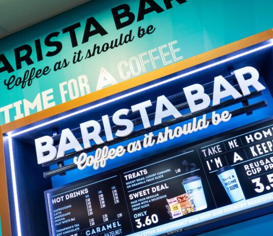 Barista Barr app launches across Spar stores A Barista Bar set up inside a Spar Scotland store.