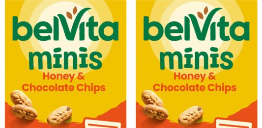 Belvita introduces new Minis bite-size biscuits Pack shots of Belvita Minis Honey & Chocolate Chip.