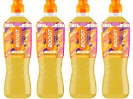 Boost Drinks expands Sport range with Tropical Punch Pack shots of Boost Sport Tropical Punch 500ml bottles.