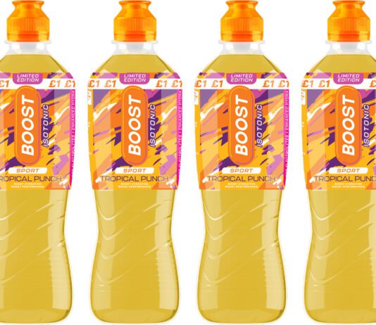 Boost Drinks expands Sport range with Tropical Punch Pack shots of Boost Sport Tropical Punch 500ml bottles.