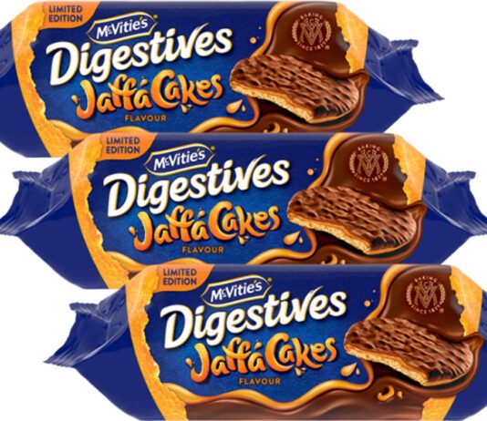 McVitie’s rolls out new Digestives Jaffa Cakes flavour Pack shots of McVitie's Digestives Jaffa Cakes.