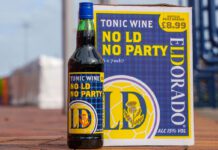 Eldorado Tonic Wine is World Cup ready with new packs A bottle of Eldorado Tonic Wine with the 'No LD, No Party' limited edition design stands next to a crate with the same design on it.