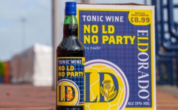 Eldorado Tonic Wine is World Cup ready with new packs A bottle of Eldorado Tonic Wine with the 'No LD, No Party' limited edition design stands next to a crate with the same design on it.