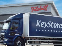 Filshill scoops top awards from The Advantage Group A KeyStore lorry is parked outside the JW Filshill depot in Renfrew.