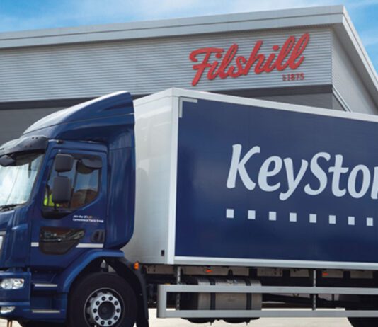 Filshill scoops top awards from The Advantage Group A KeyStore lorry is parked outside the JW Filshill depot in Renfrew.