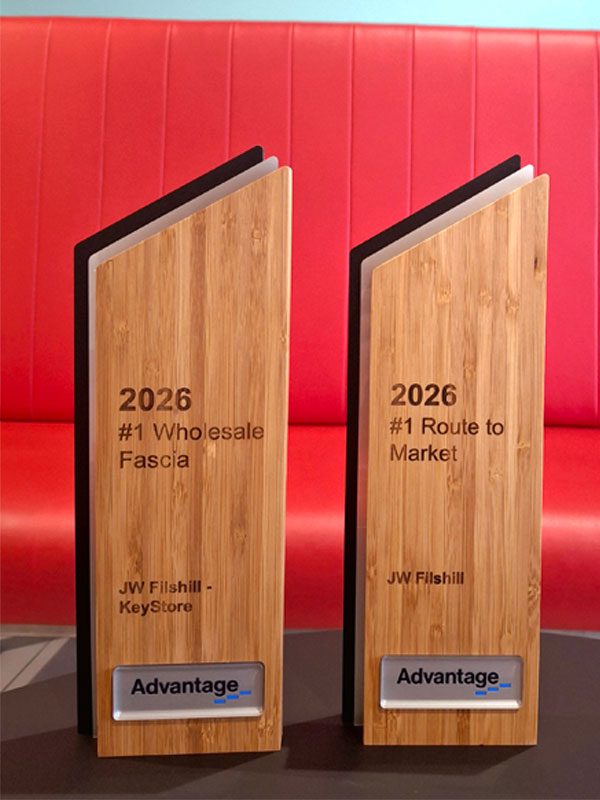 Two trophies from The Advantage Group awarded to JW Filshill for 2026.