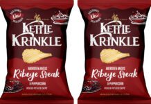 Kettle Chips bolsters Krinkle range with Steak & Peppercorn flavour Pack shots of Kettle Krinkle Aberdeen Angus Ribeye Steak & Peppercorn.